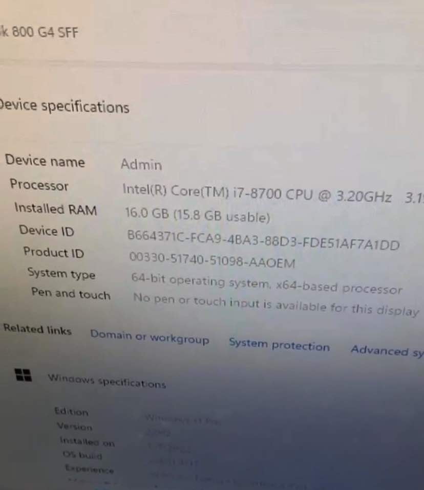 2 Case máy tính đồng bộ HP 800G4 SFF core i7 8650 Ram16, ổ ssd256 winbản quyền 2 Case máy tính đồng bộ HP 800G4 SFF core i7 8650 Ram16, ổ ssd256 winbản quyền