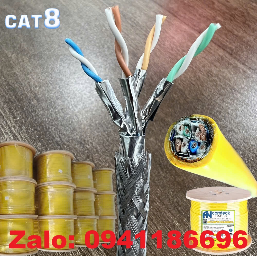 3 Sẵn kho dây cáp Lan CAT8 lõi đồng sợi lụa hỗ trợ POE đường truyền đạt tốc độ 40GB 3 Sẵn kho dây cáp Lan CAT8 lõi đồng sợi lụa hỗ trợ POE đường truyền đạt tốc độ 40GB