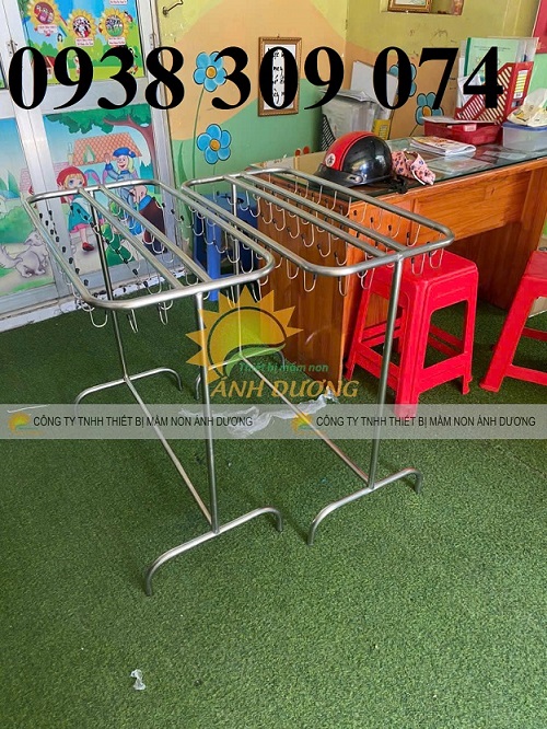 Giá phơi khăn mầm non, giá phơi khăn inox mầm non Giá phơi khăn mầm non, giá phơi khăn inox mầm non