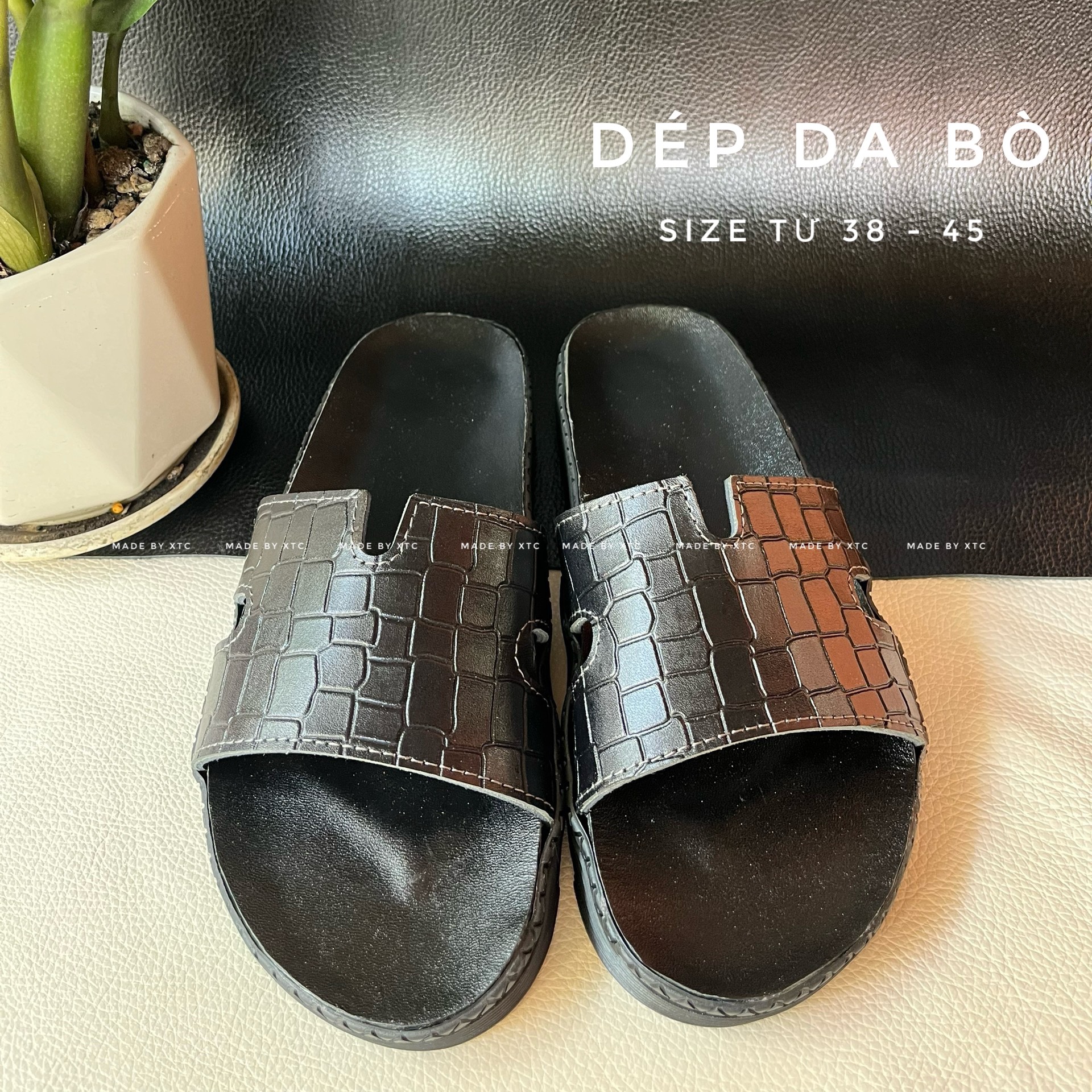 1 Dép da bò giá tận xưởng chất lượng