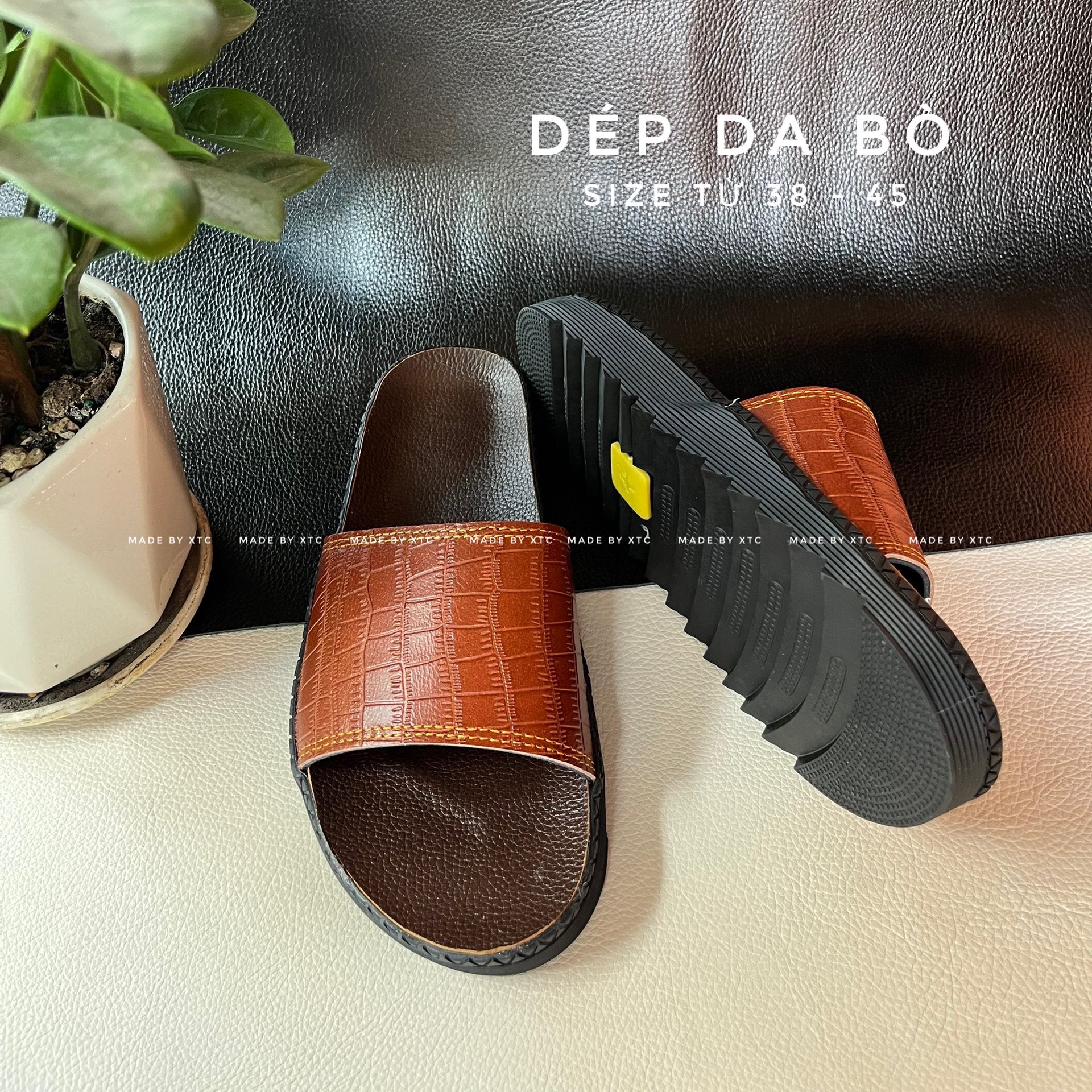 3 Dép da bò giá tận xưởng chất lượng