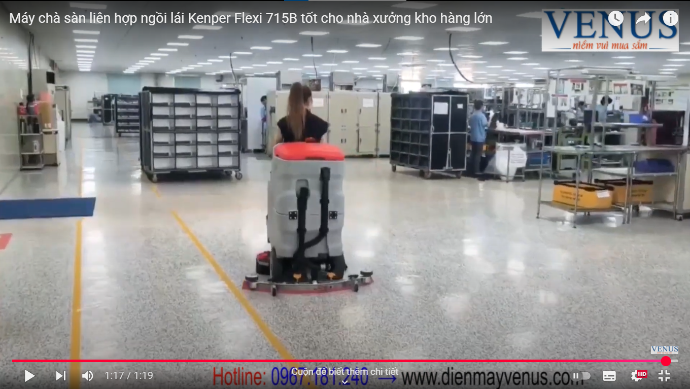 1 Máy chà sàn ngồi lái chất lượng cao Kenper Flexi 715B 1 Máy chà sàn ngồi lái chất lượng cao Kenper Flexi 715B
