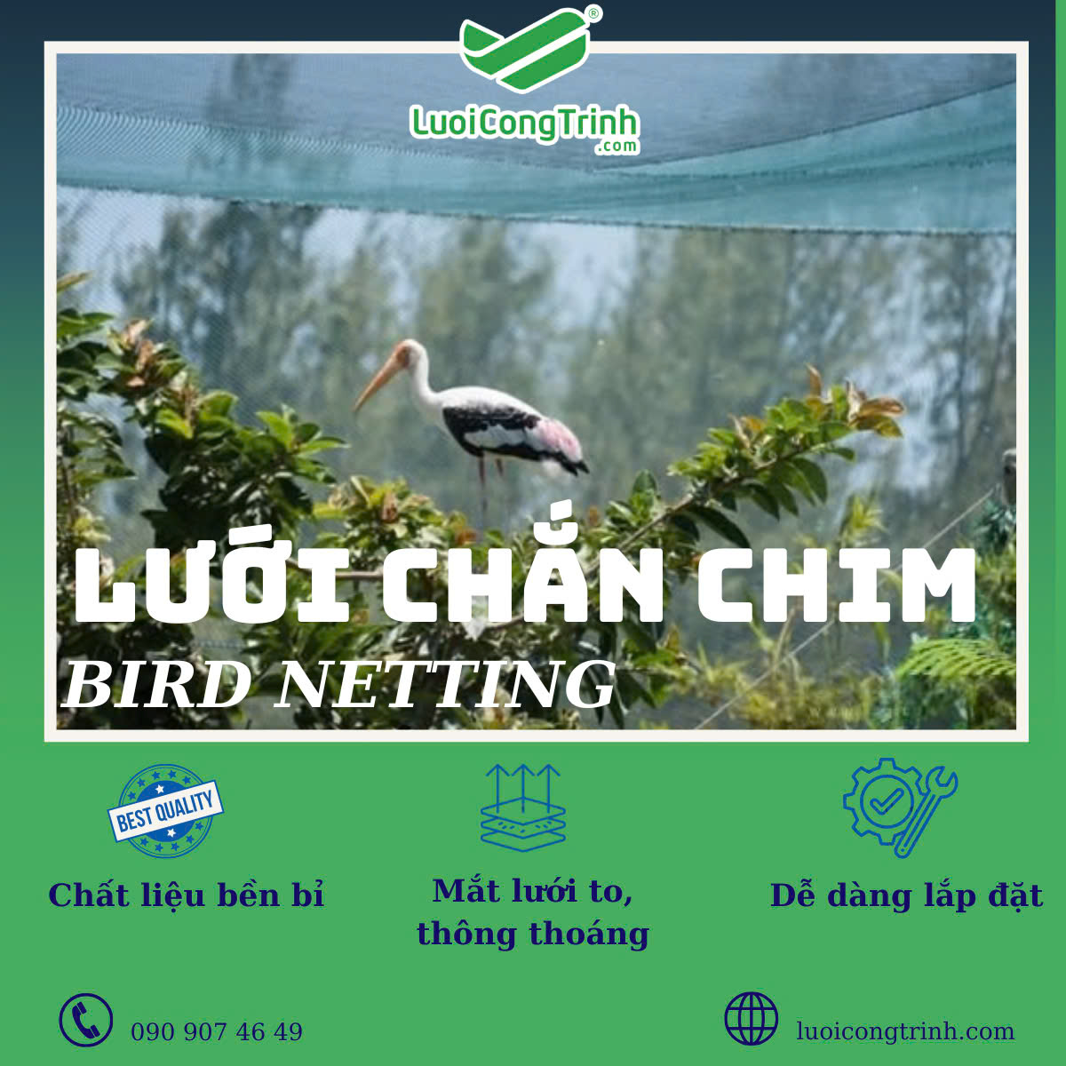 Lưới chắn chim Lưới chắn chim