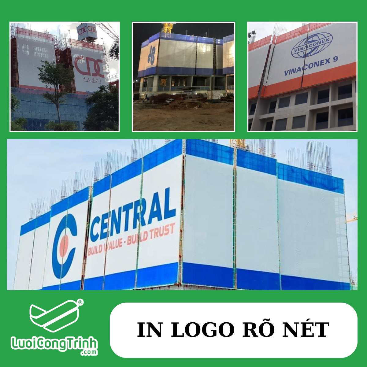 1 Lưới nhựa PVC may viền bấm khuy