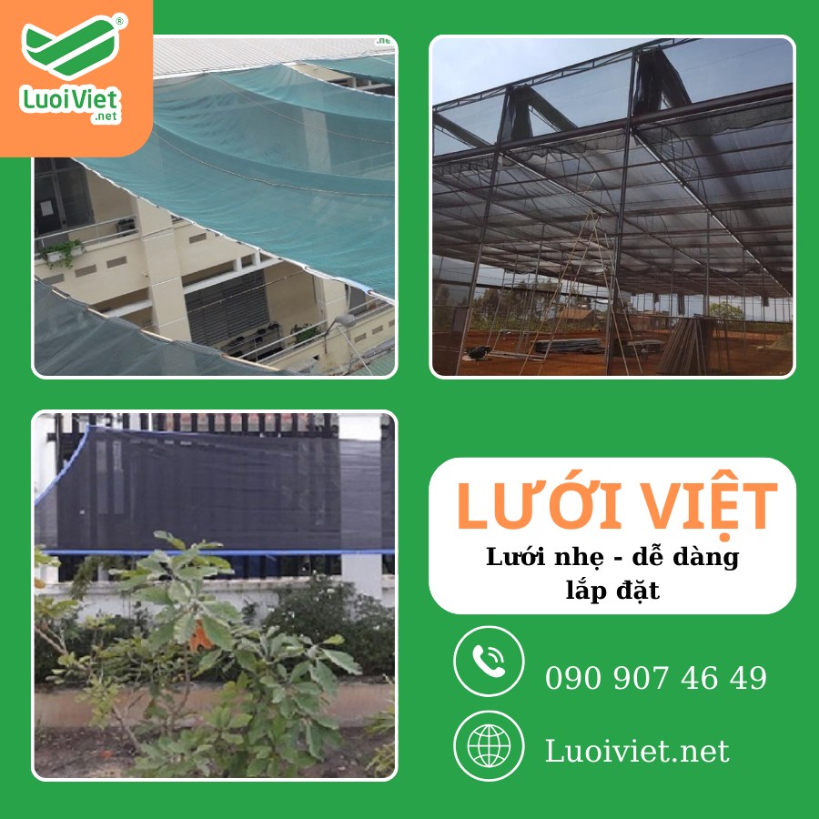 4 Lưới che nắng, lưới che lan, lưới che nắng 70 80 90
