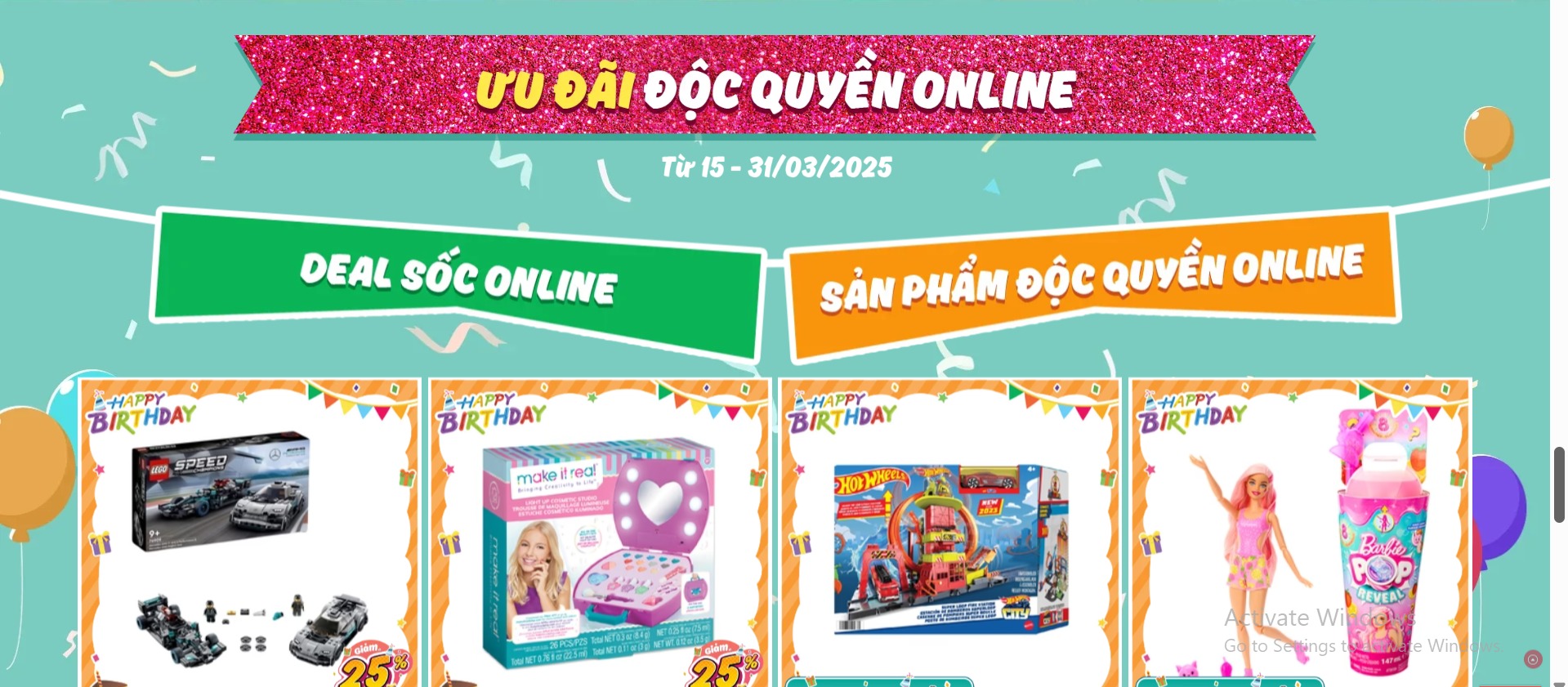 2 Bùng Nổ Niềm Vui   Sinh Nhật Mykingdom Tưng Bừng Quà Tặng