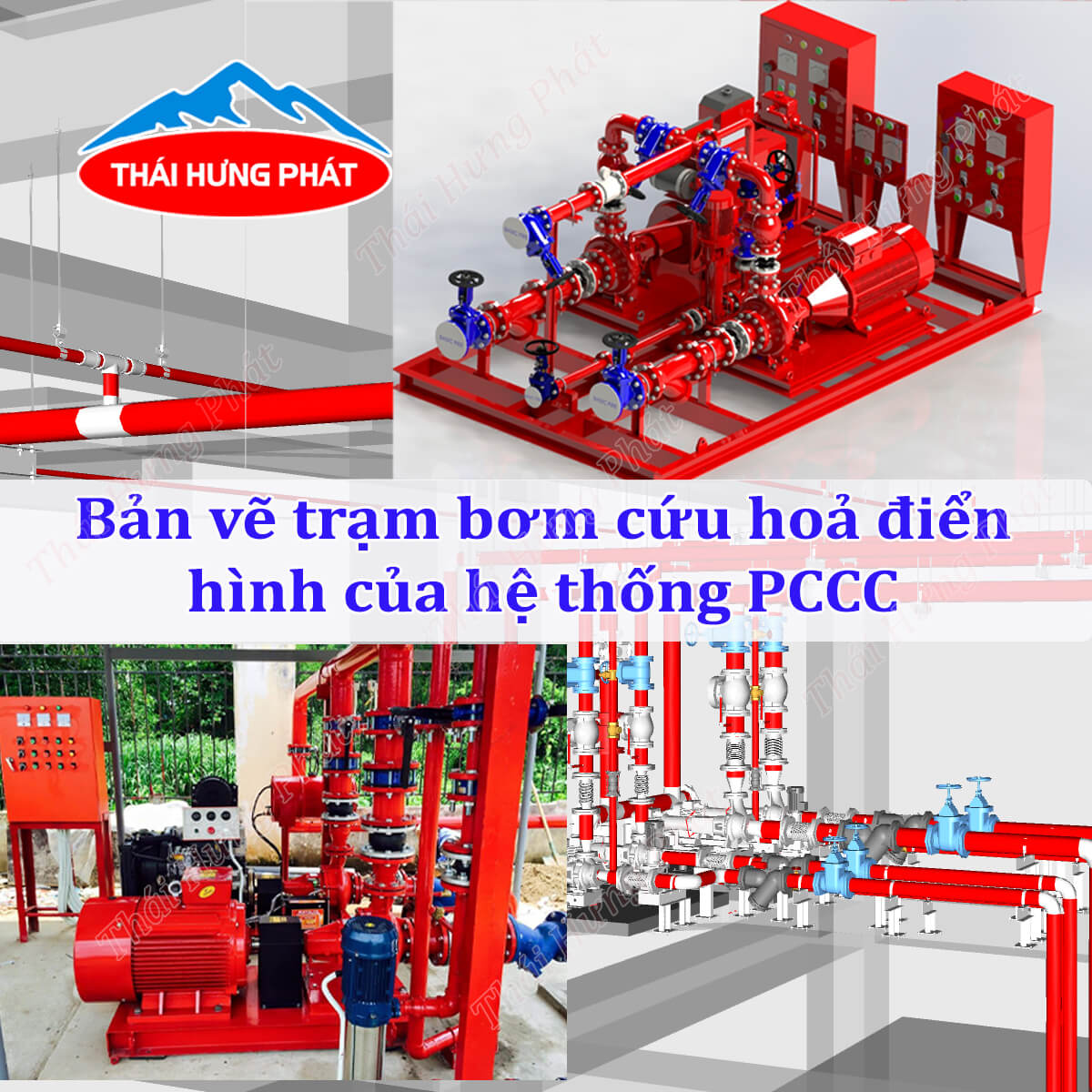Full  Bản vẽ trạm bơm cứu hoả và chi tiết lắp đặt hệ thống PCCC