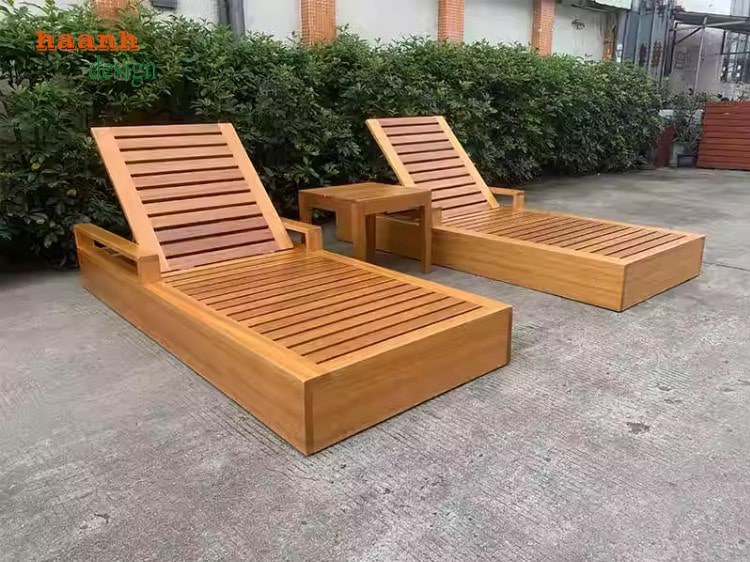 3 Giường thư giãn hồ bơi gỗ tự nhiên   tận hưởng không gian nghỉ dưỡng hoàn hảo