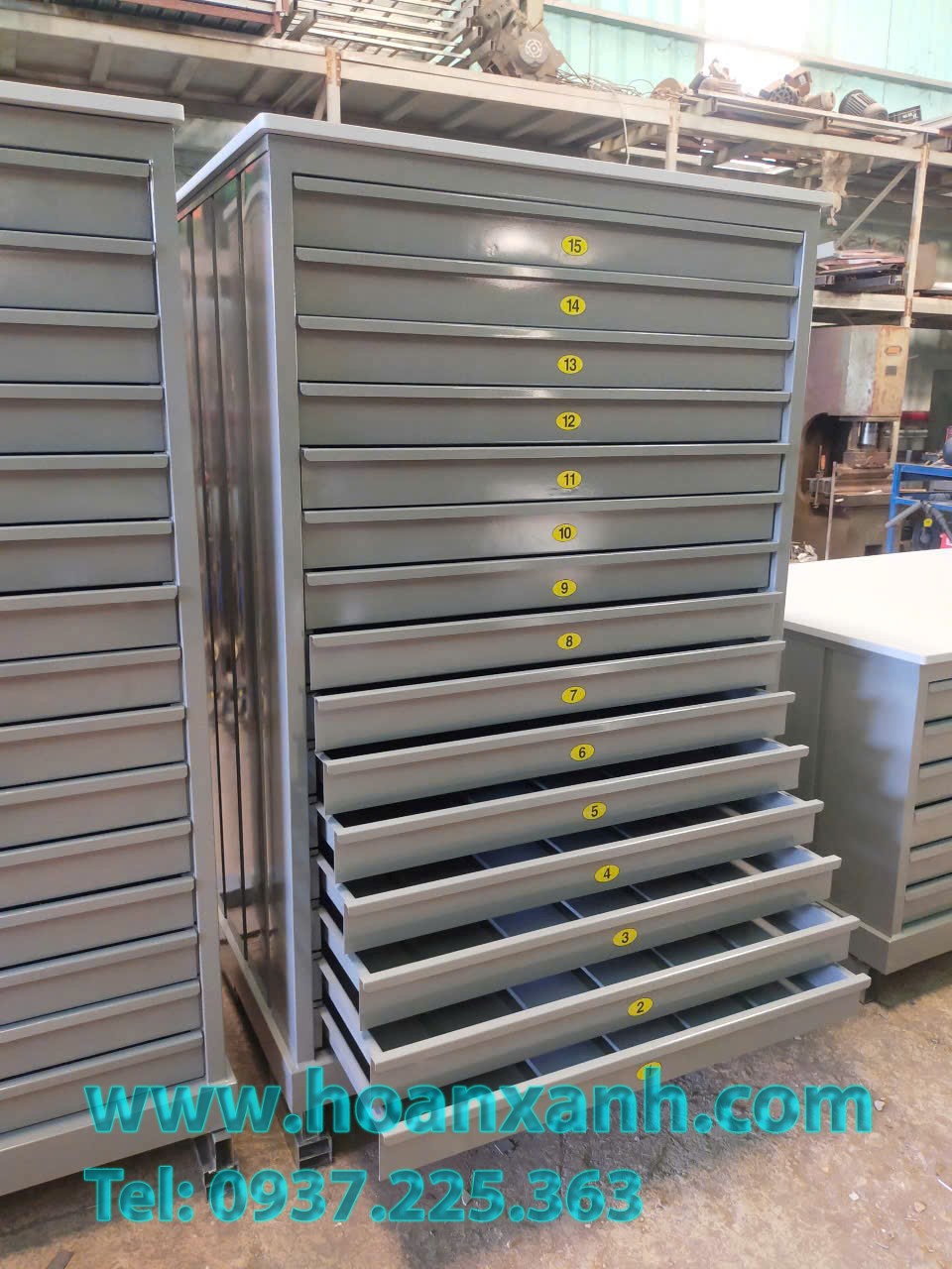 3 Tủ lưu bản vẽ 15 ngăn khổ A0 TV-A015