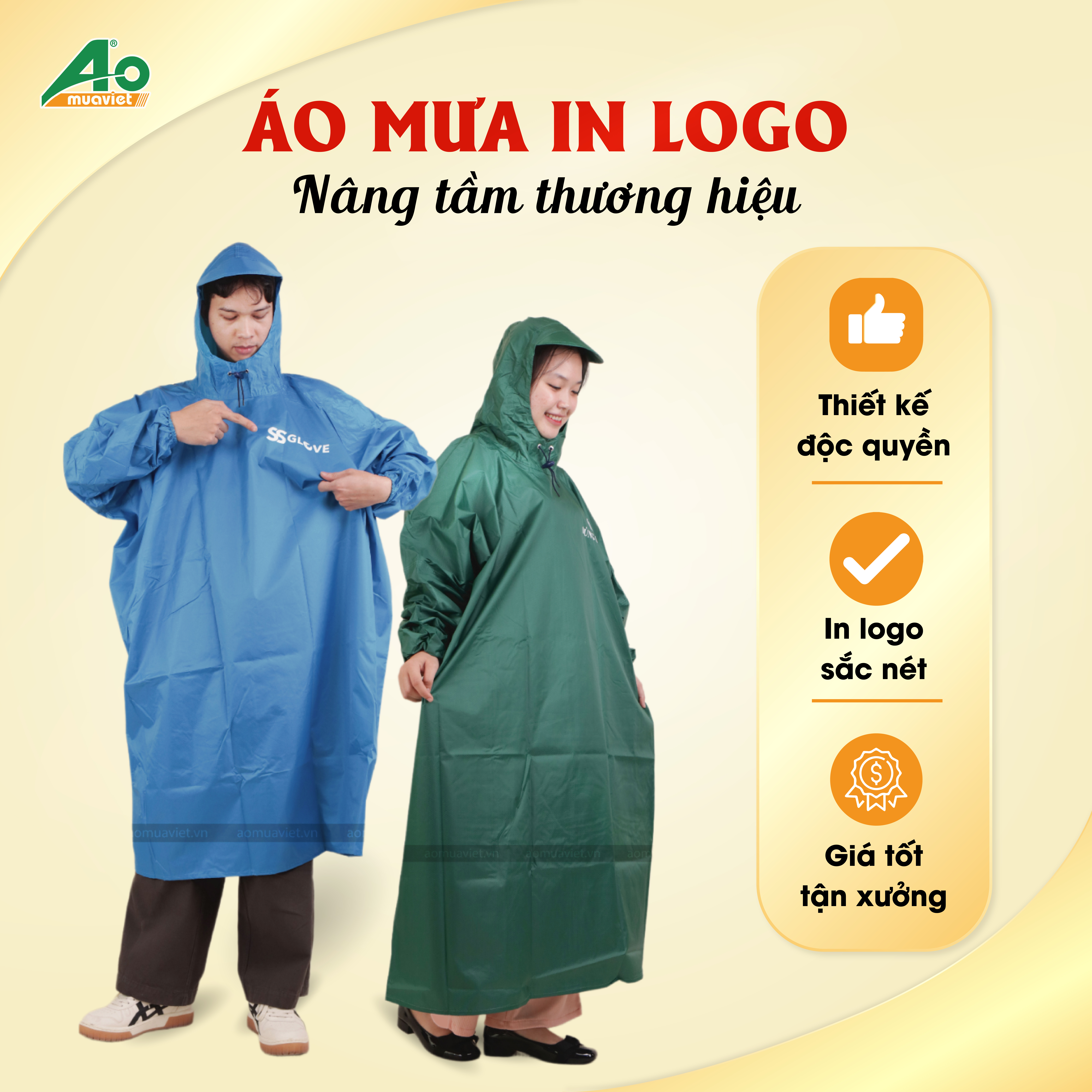 Gợi ý quà tặng ý nghĩa 2/9 - áo mưa bít không xẻ tà