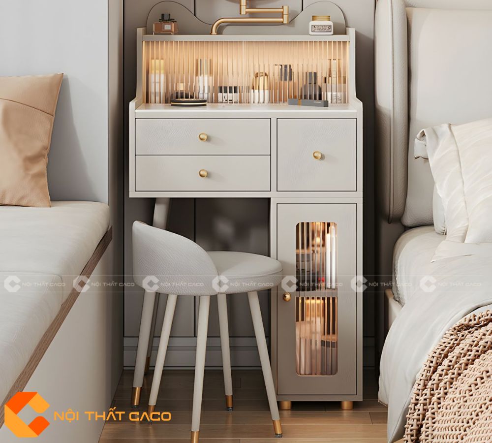 1 Bàn Trang Điểm Gỗ Công Nghiệp MDF Thông Minh, Tiện Lợi 1 Bàn Trang Điểm Gỗ Công Nghiệp MDF Thông Minh, Tiện Lợi