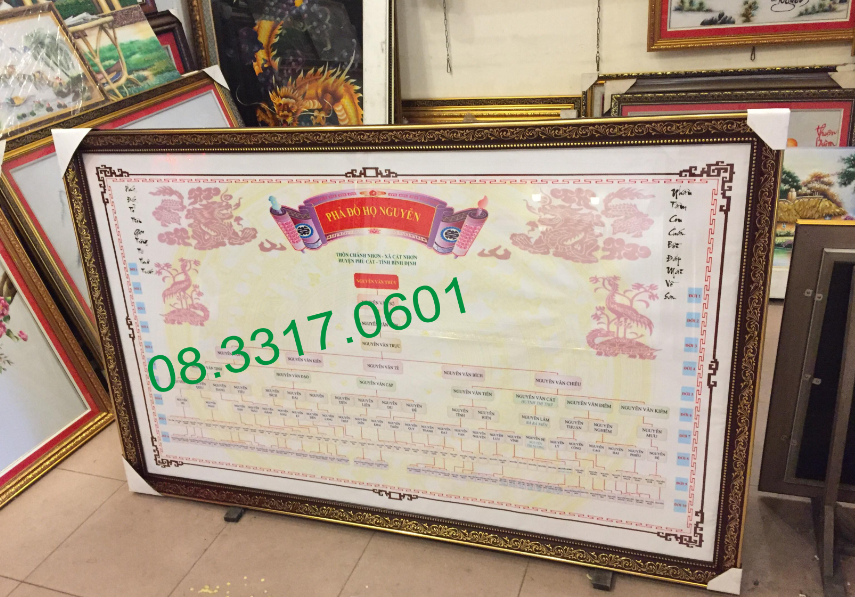 2 Vẽ cây gia phả, vẽ cây phả hệ, vẽ cây phả đồ, thiết kế cây gia phả, dịch gia phả