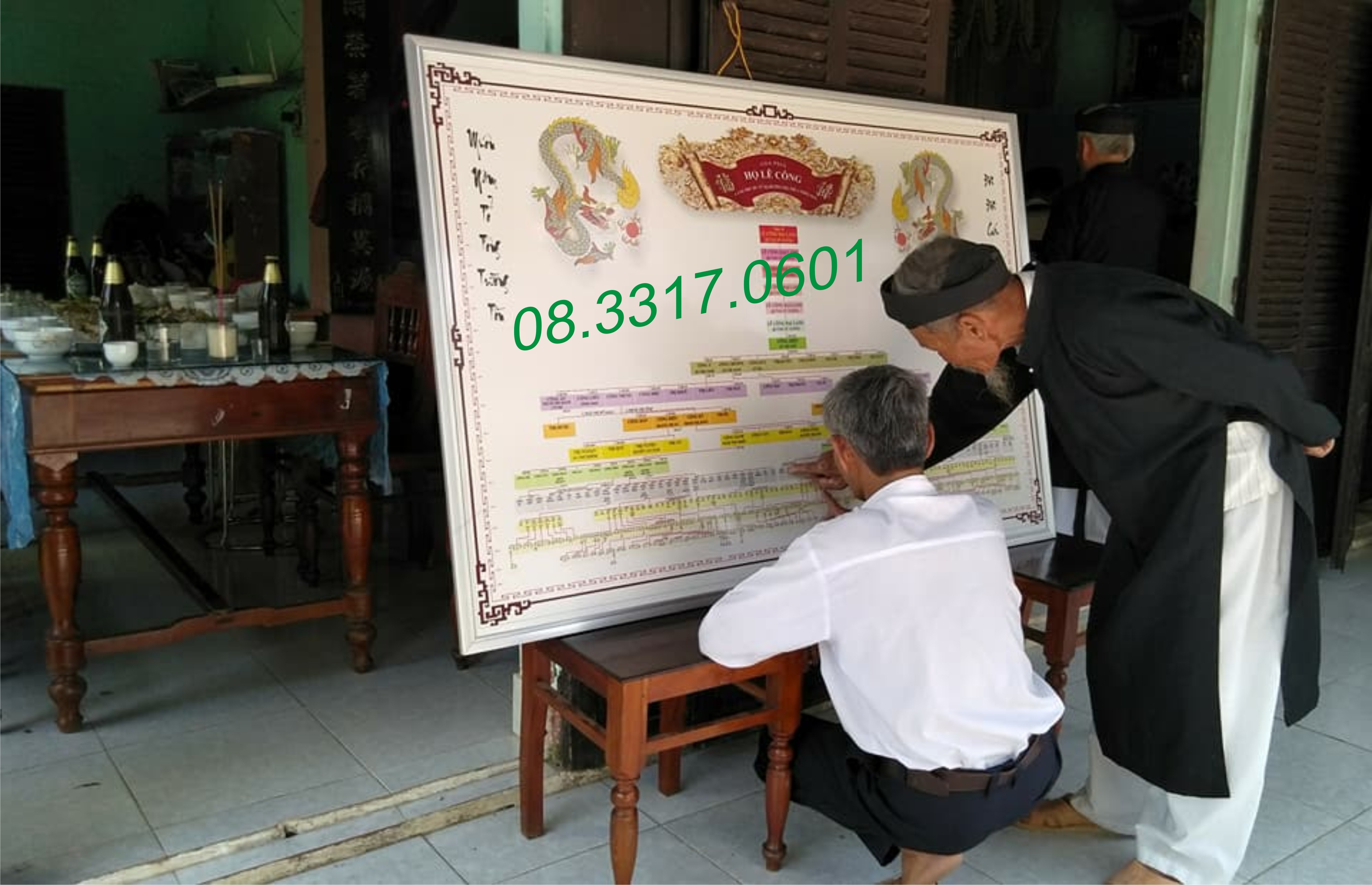 7 Vẽ cây gia phả, vẽ cây phả hệ, vẽ cây phả đồ, thiết kế cây gia phả, dịch gia phả