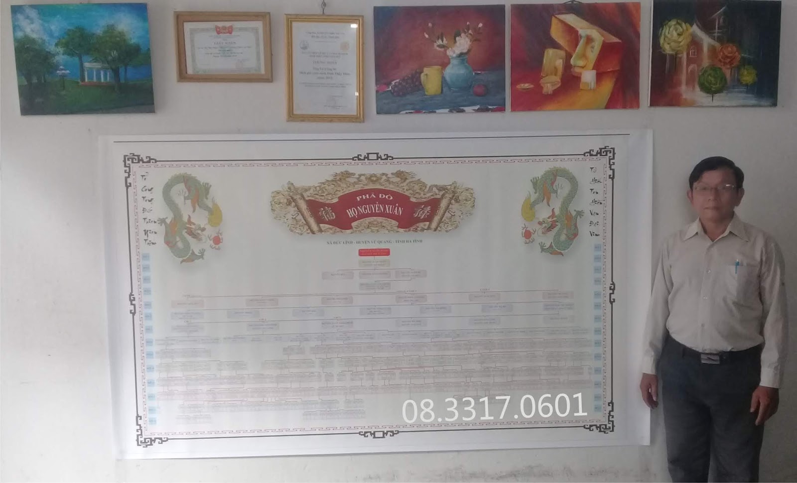 9 Vẽ cây gia phả, vẽ cây phả hệ, vẽ cây phả đồ, thiết kế cây gia phả, dịch gia phả