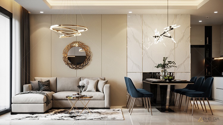 Thiết kế nội thất chung cư 100m2   đẳng cấp, hiện đại và tối ưu không gian