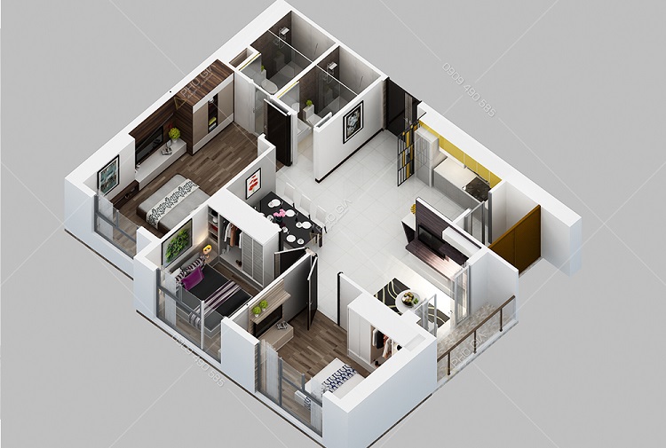 3 Thiết kế nội thất chung cư 100m2 đẳng cấp, hiện đại và tối ưu không gian 3 Thiết kế nội thất chung cư 100m2 đẳng cấp, hiện đại và tối ưu không gian