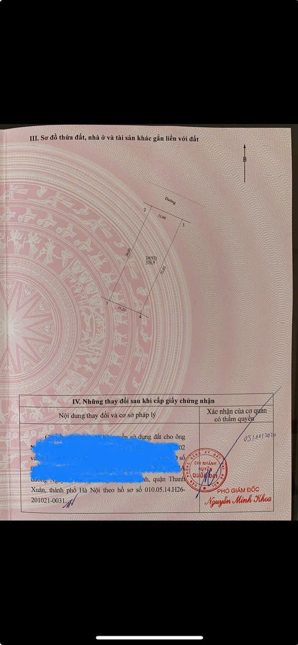 1 Chính chủ cần bán đất ở thôn 6 Phú Cát đường nhựa, cách mặt đường đôi vành đai KCN 20m, gần Nhà máy