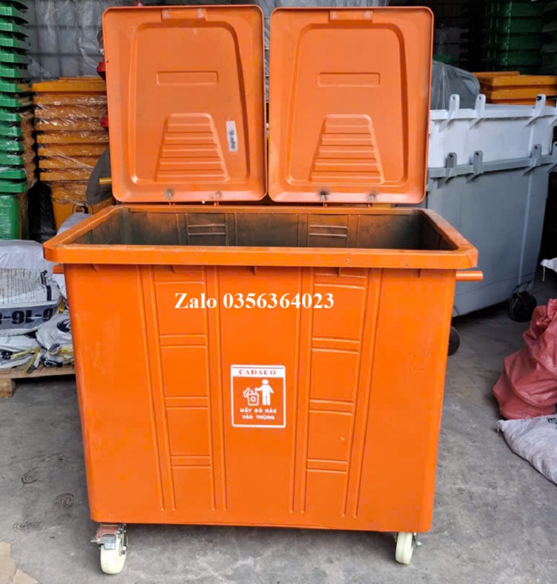 Thùng rác thép 660 lit