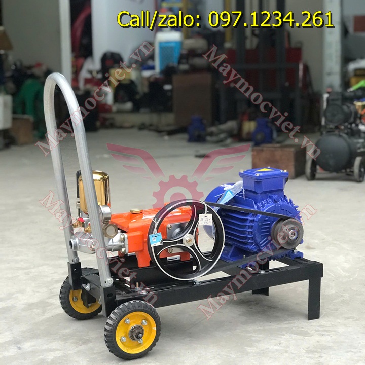 Máy rửa xe dây đai 3 pha 2.2kw   đầu xịt CS49CP giá rẻ