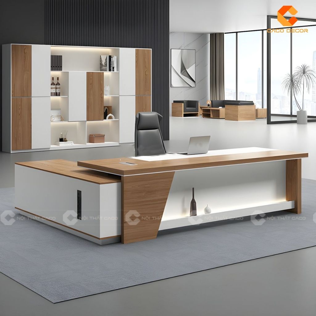 Bàn Giám Đốc Gỗ Công Nghiệp Chữ L Bền Đẹp Bàn Giám Đốc Gỗ Công Nghiệp Chữ L Bền Đẹp