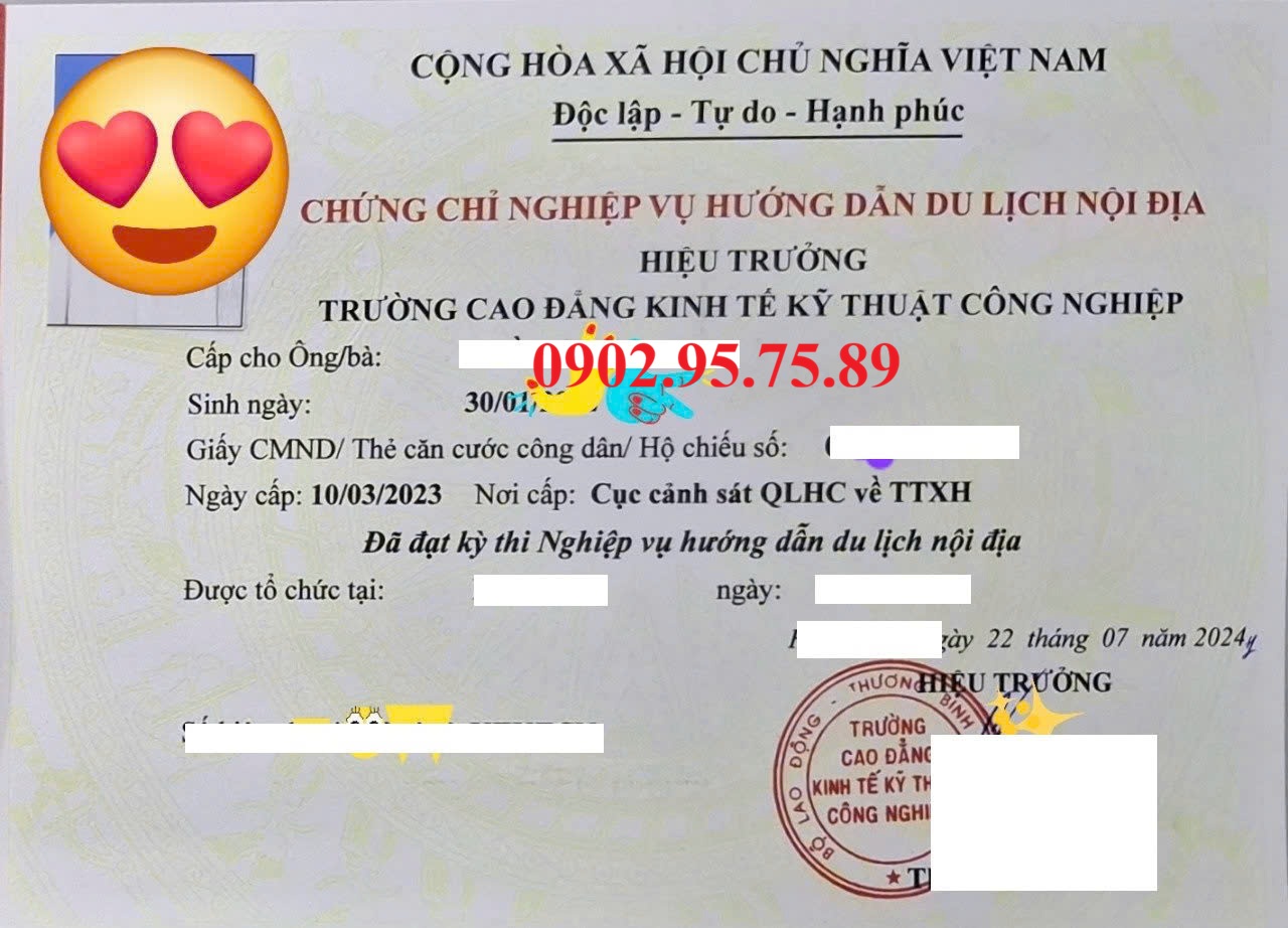 Chứng chỉ Hướng dẫn viên/Điều hành tour du lịch