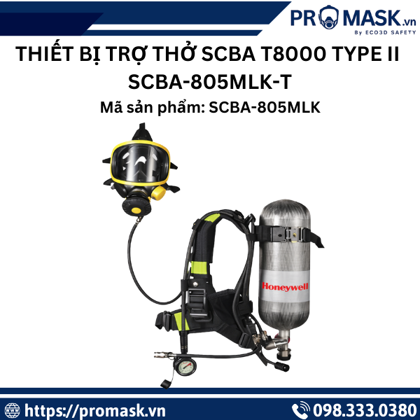 Thiết bị trợ thở SCBA T8000 Type II   Giải pháp bảo vệ hô hấp trong môi trường nguy hiểm