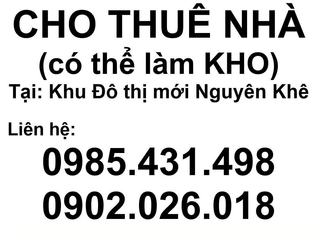1 Chính chủ cho thuê nhà tại khu đô thị Nguyên Khê - Phúc Thịnh, Hà Nội