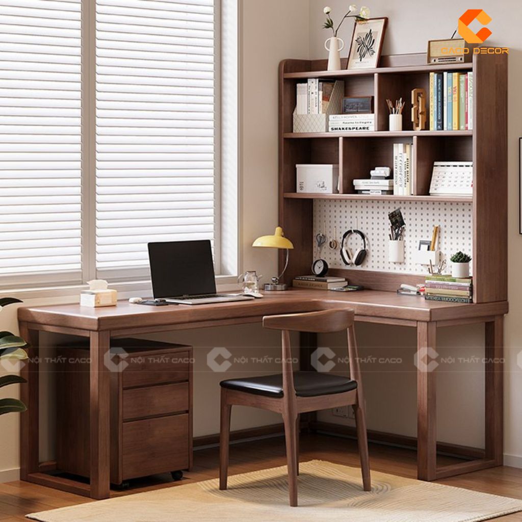 2 Bàn Làm Việc Tại Nhà Gỗ Sồi Tự Nhiên Có Kệ Sách Bền Đẹp 2 Bàn Làm Việc Tại Nhà Gỗ Sồi Tự Nhiên Có Kệ Sách Bền Đẹp