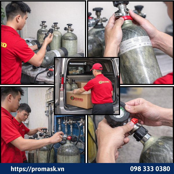 Dịch Vụ Bơm Khí SCBA Đảm Bảo Sẵn Sàng Cho PCCC