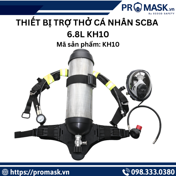 SCBA 6.8L KH10   Đảm Bảo An Toàn Hô Hấp Cho Người Lao Động