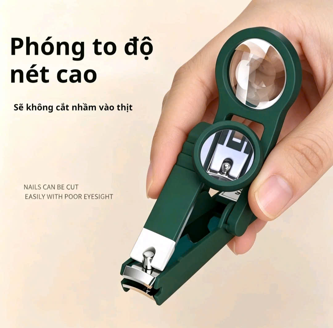 1 Dụng Cụ Cắt Móng Tay Có Kính Lúp