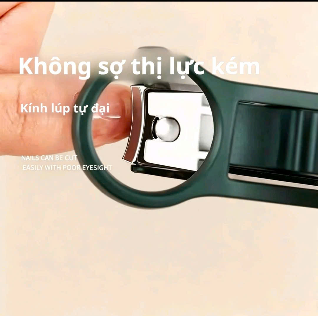2 Dụng Cụ Cắt Móng Tay Có Kính Lúp