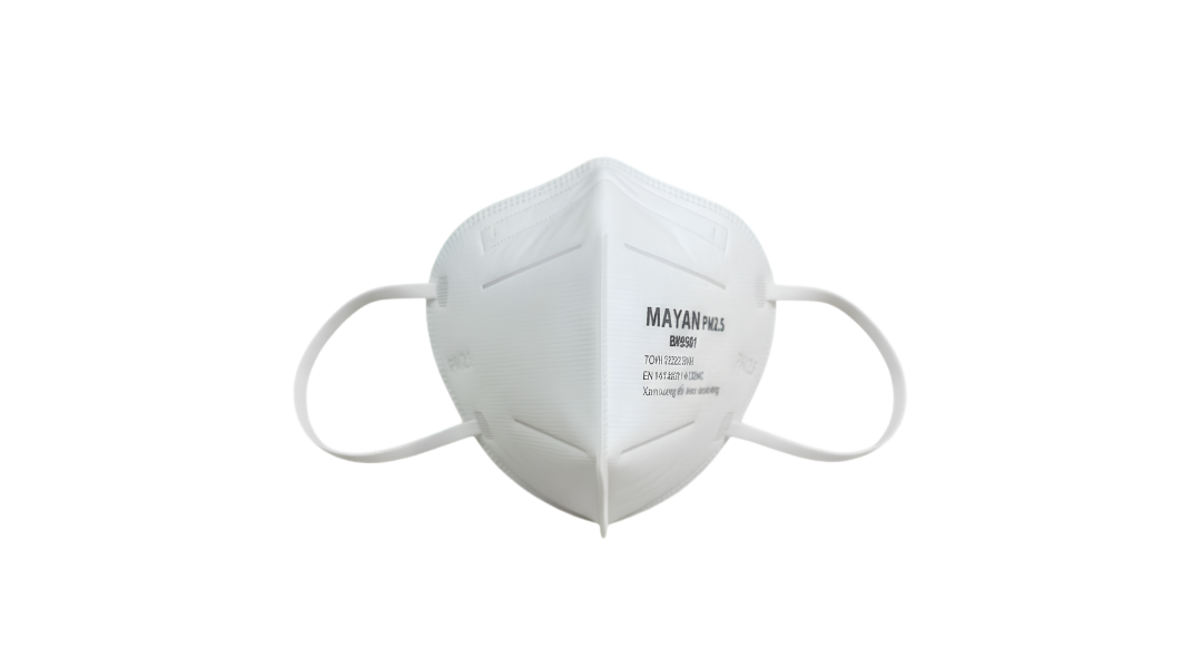 Khẩu trang MAYAN PM2.5 BH9501 có van  2 cái    Lọc bụi mịn, dễ thở hơn