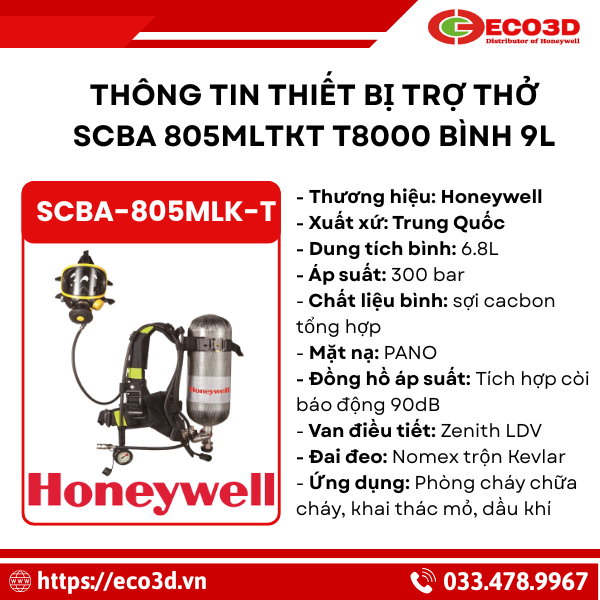 Bộ Thở SCBA T8000 Type II   hiệu suất cao cho công tác PCCC  