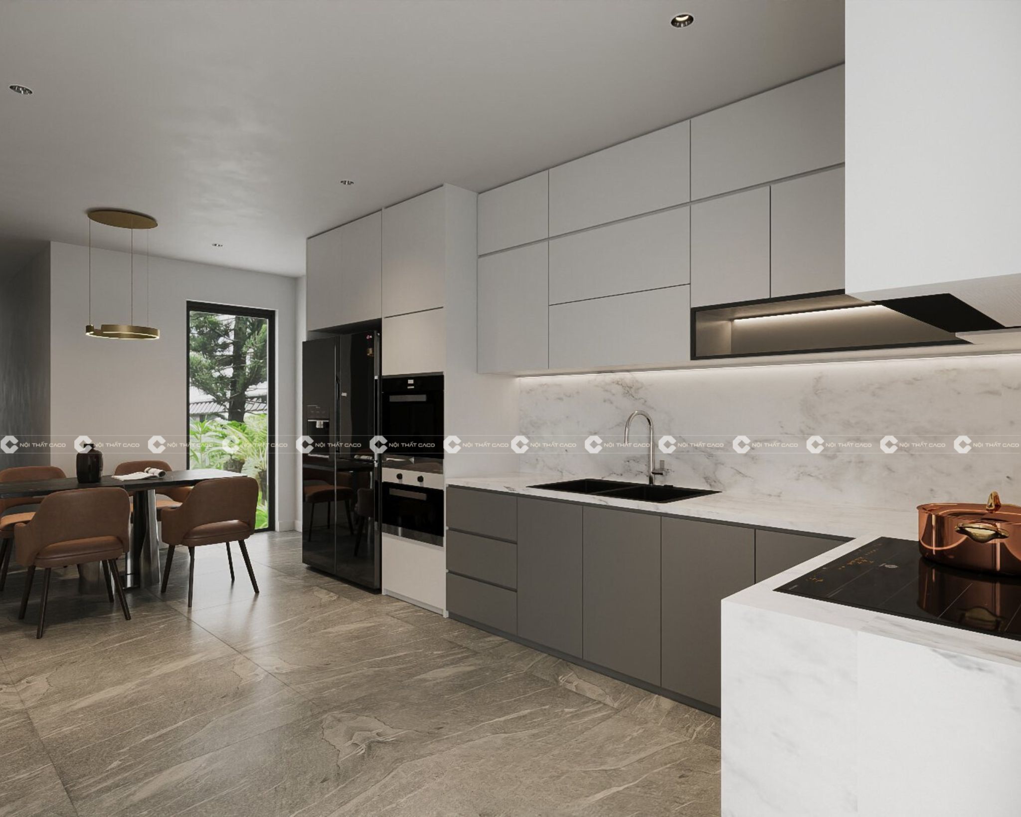 1 Tủ Bếp Gỗ Công Nghiệp MDF Chữ L Xám Trắng Hiện Đại 1 Tủ Bếp Gỗ Công Nghiệp MDF Chữ L Xám Trắng Hiện Đại