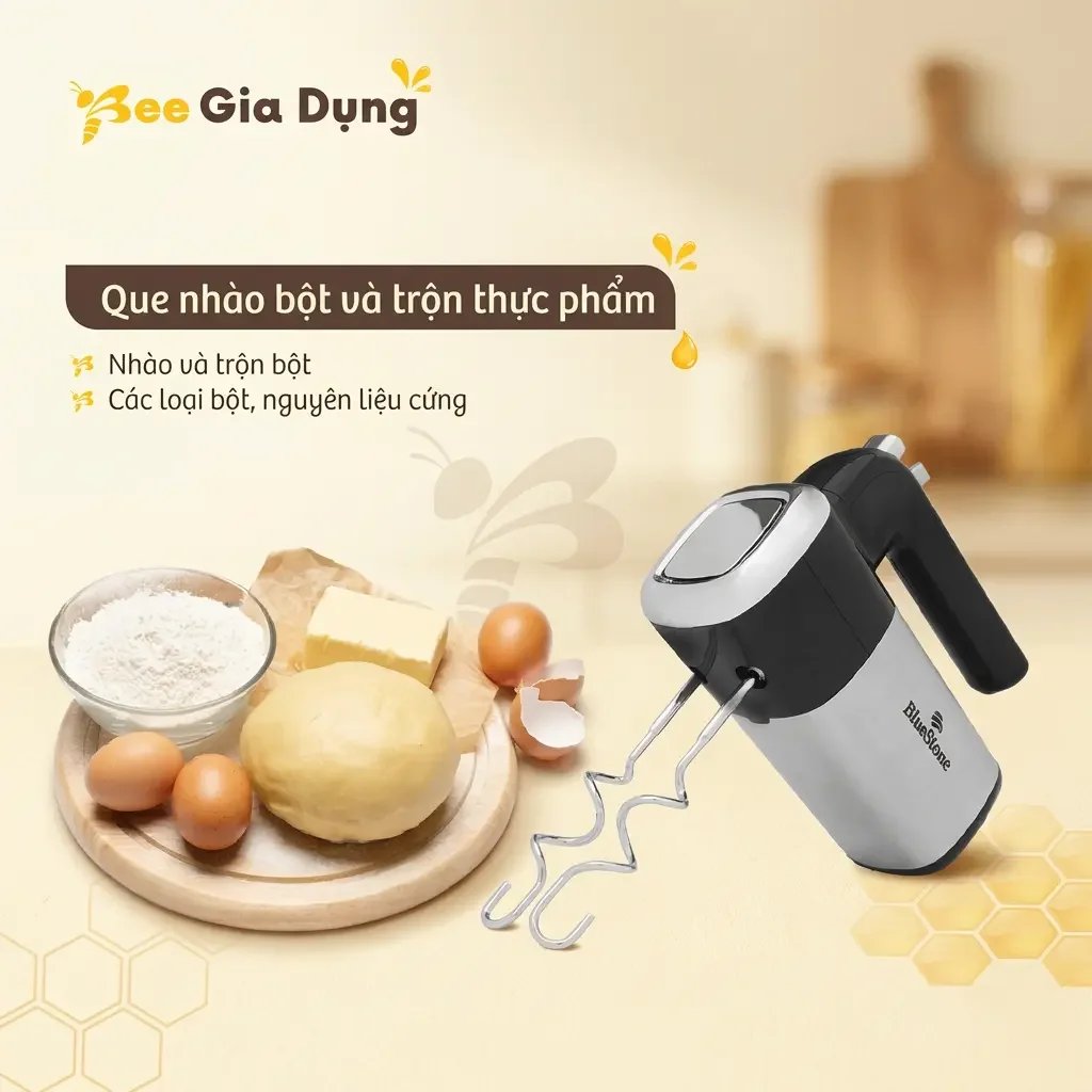 3 Máy đánh trứng BlueStone HMB-6338 400W kèm 2 bộ que