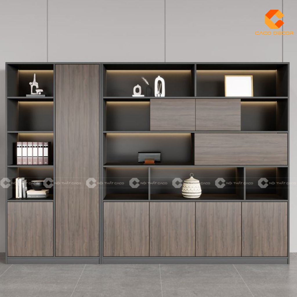 2 Tủ Hồ Sơ Gỗ MDF Kết Hợp Kệ Mở Trang Trí Hiện Đại 2 Tủ Hồ Sơ Gỗ MDF Kết Hợp Kệ Mở Trang Trí Hiện Đại