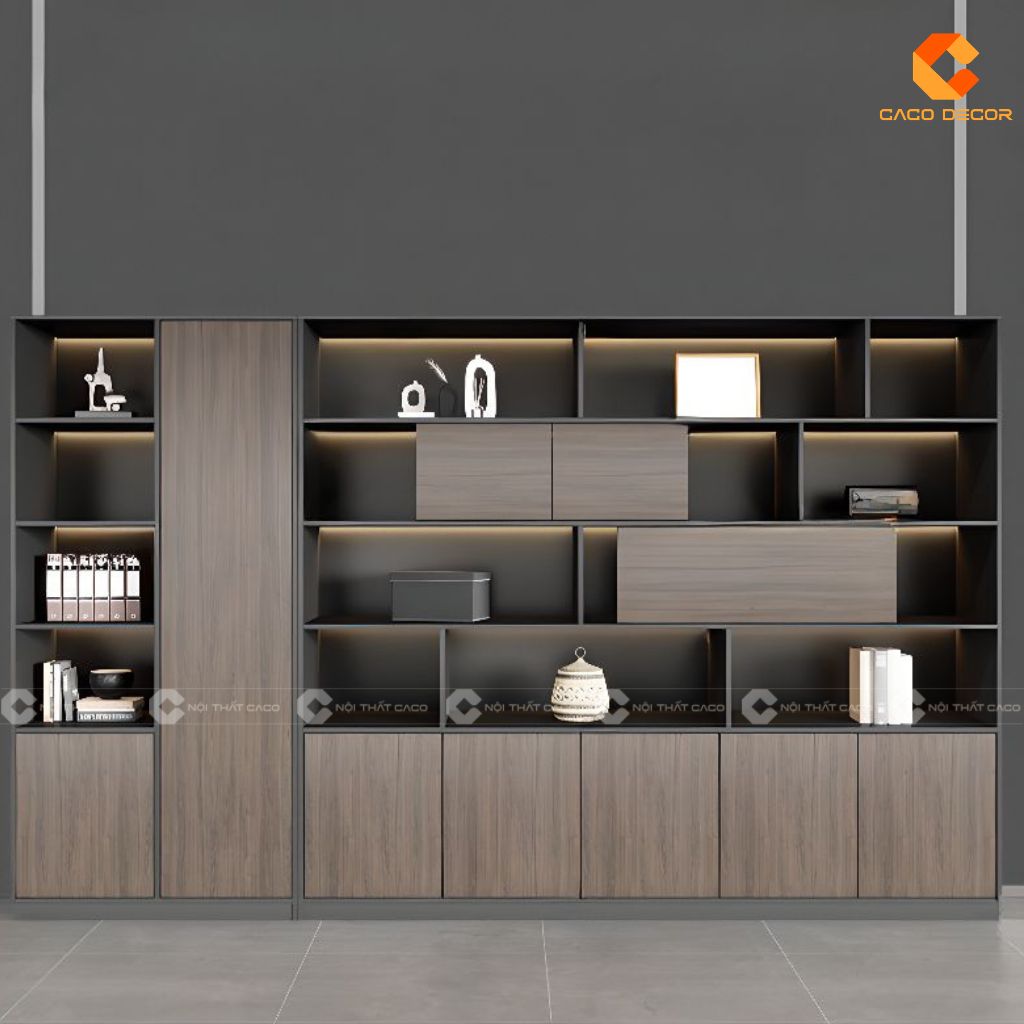 1 Tủ Hồ Sơ Gỗ MDF Kết Hợp Kệ Mở Trang Trí Hiện Đại 1 Tủ Hồ Sơ Gỗ MDF Kết Hợp Kệ Mở Trang Trí Hiện Đại