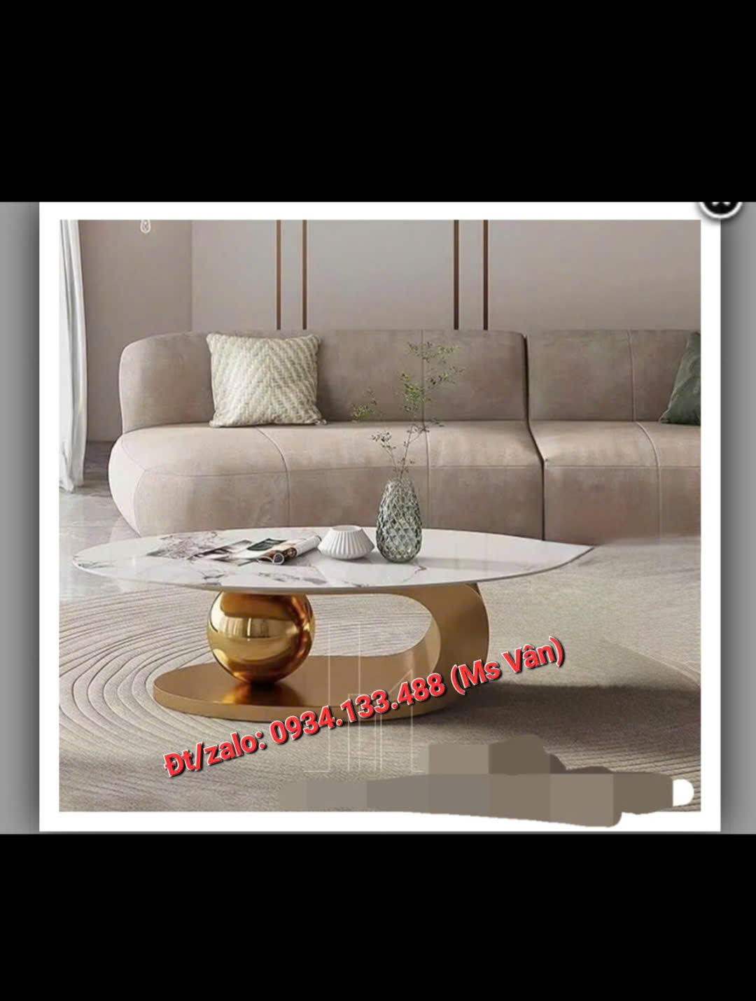 Bộ bàn trà sofa decor phòng khách cực đẹp