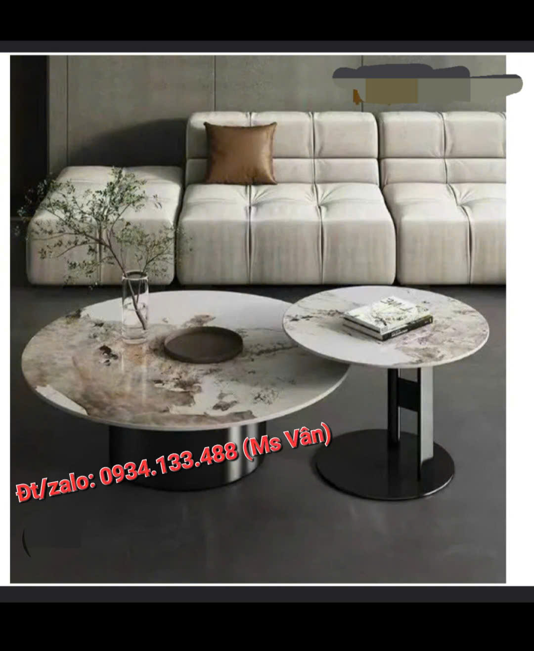 4 Bộ bàn trà sofa decor phòng khách cực đẹp