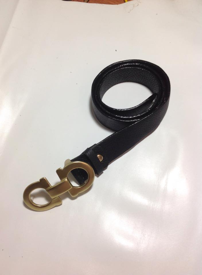 7 Dây lưng da bò xịn, khâu thủ công, mặt dây bằng đồng đúc nguyên khối giá 550k