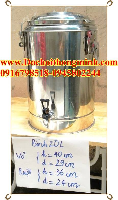 1 Bình đựng nước inox 2 lớp có van,giữ nhiệt,giữ lạnh trong vòng 24 tiếng 1 Bình đựng nước inox 2 lớp có van,giữ nhiệt,giữ lạnh trong vòng 24 tiếng