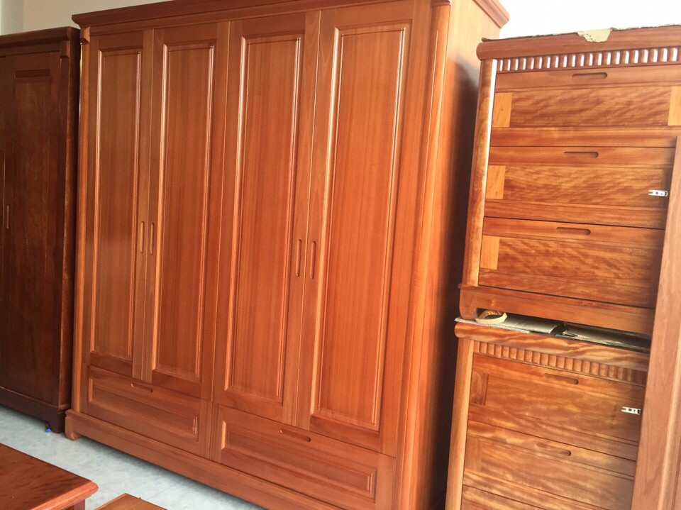 2 Tủ quần áo gỗ xoan đào mun loại 3,4,5,6 buồng 2 Tủ quần áo gỗ xoan đào mun loại 3,4,5,6 buồng