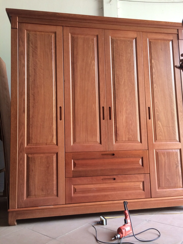4 Tủ quần áo gỗ xoan đào mun loại 3,4,5,6 buồng 4 Tủ quần áo gỗ xoan đào mun loại 3,4,5,6 buồng