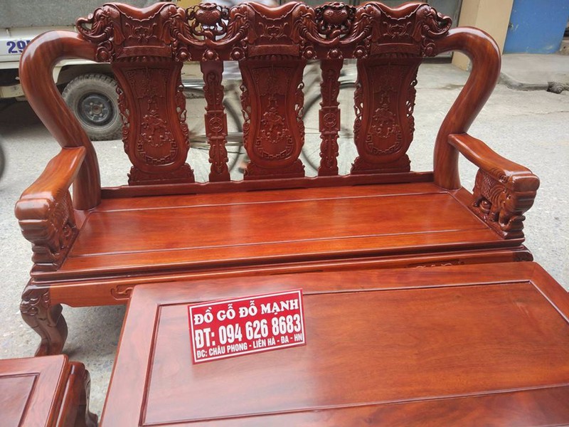 6 Bộ bàn ghế trạm voi gỗ lim tay 10 và tay 12