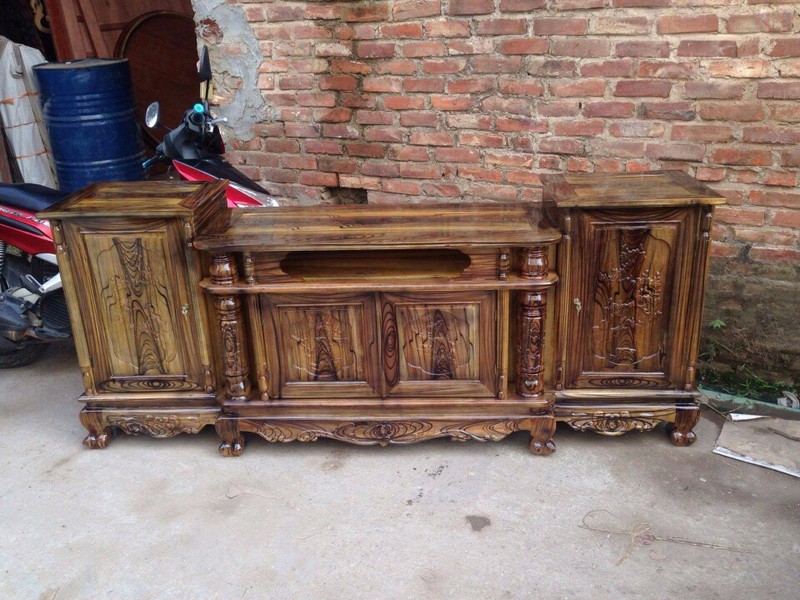 Kệ tivi mõ nho gỗ tràm Kệ tivi mõ nho gỗ tràm