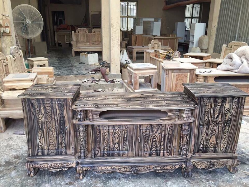 4 Kệ tivi mõ nho gỗ tràm 4 Kệ tivi mõ nho gỗ tràm