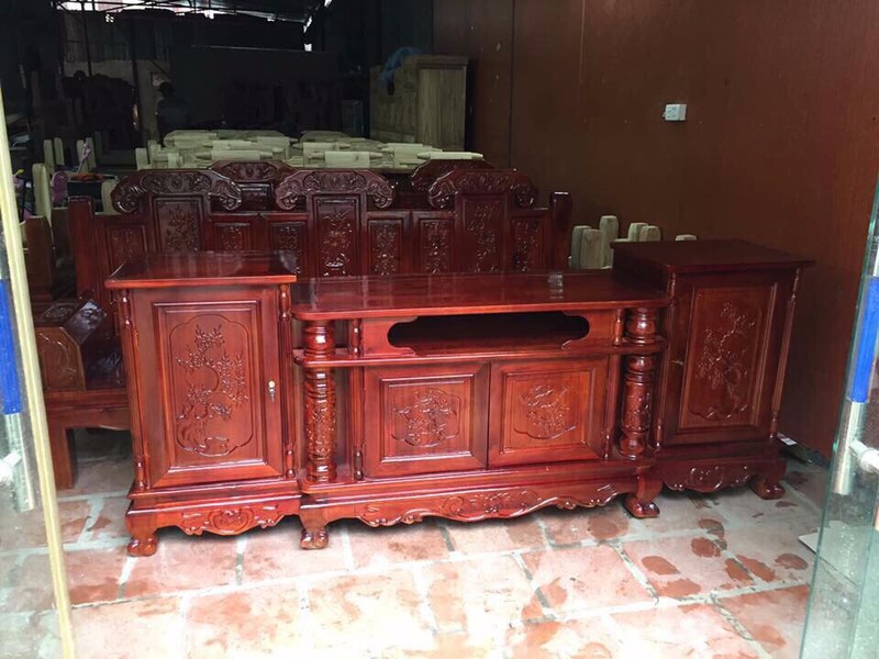 5 Kệ tivi mõ nho gỗ tràm 5 Kệ tivi mõ nho gỗ tràm