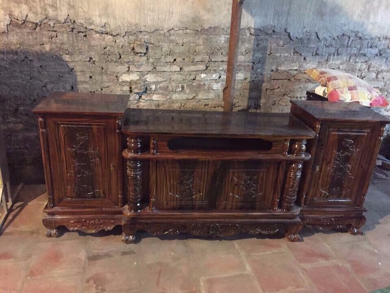 6 Kệ tivi mõ nho gỗ tràm 6 Kệ tivi mõ nho gỗ tràm