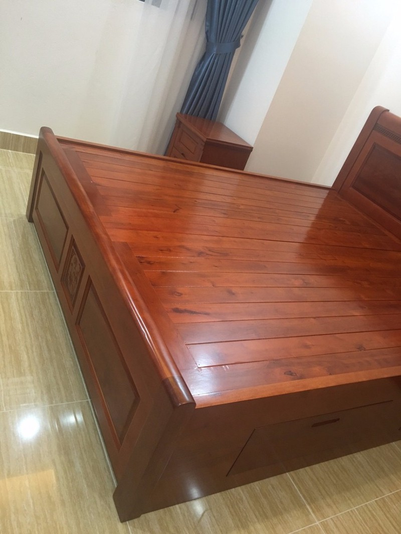 2 Giường Gỗ Xoan Đào 2 hoặc 4 Ngăn kéo 2 Giường Gỗ Xoan Đào 2 hoặc 4 Ngăn kéo